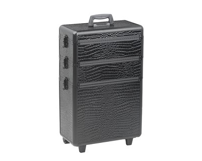 koffer Sibel Modular zwart croco aluminium